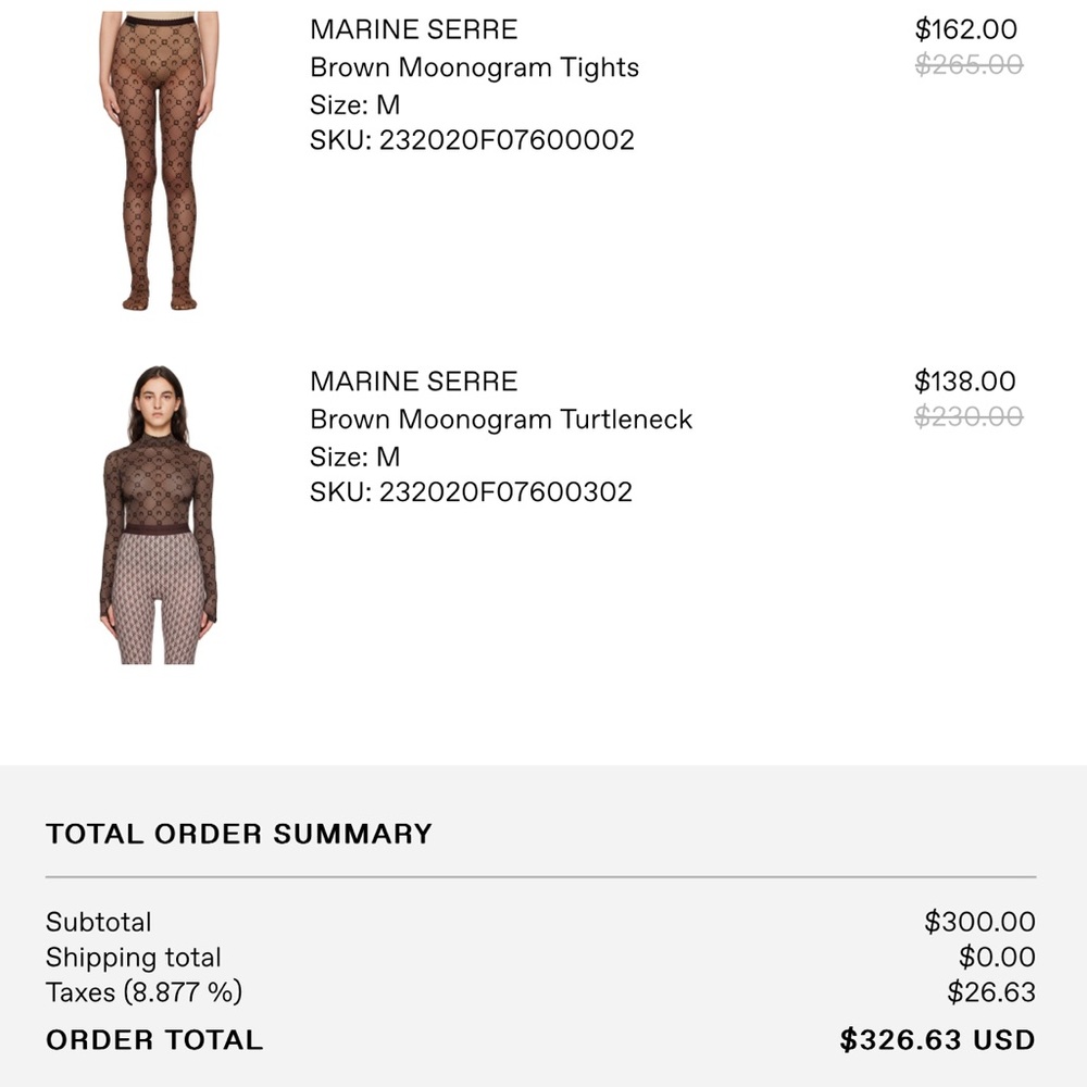 Marine serre two piece legging set